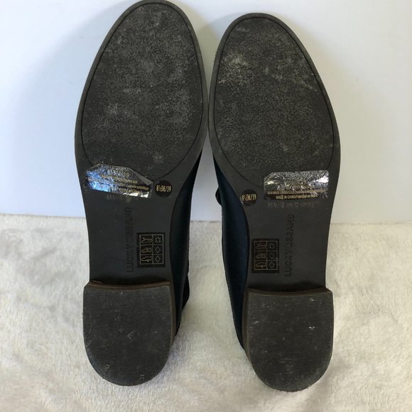 Lucky Brand Navy Cahill Leather Loafer Flat Slip On Dress Shoe Size 8.5 - Picture 12 of 14